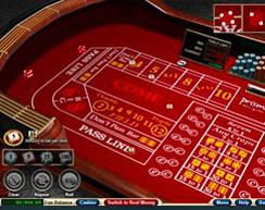 Online Red Craps Table