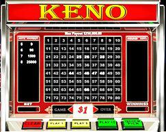  Screenshot of electronic Keno game screen
