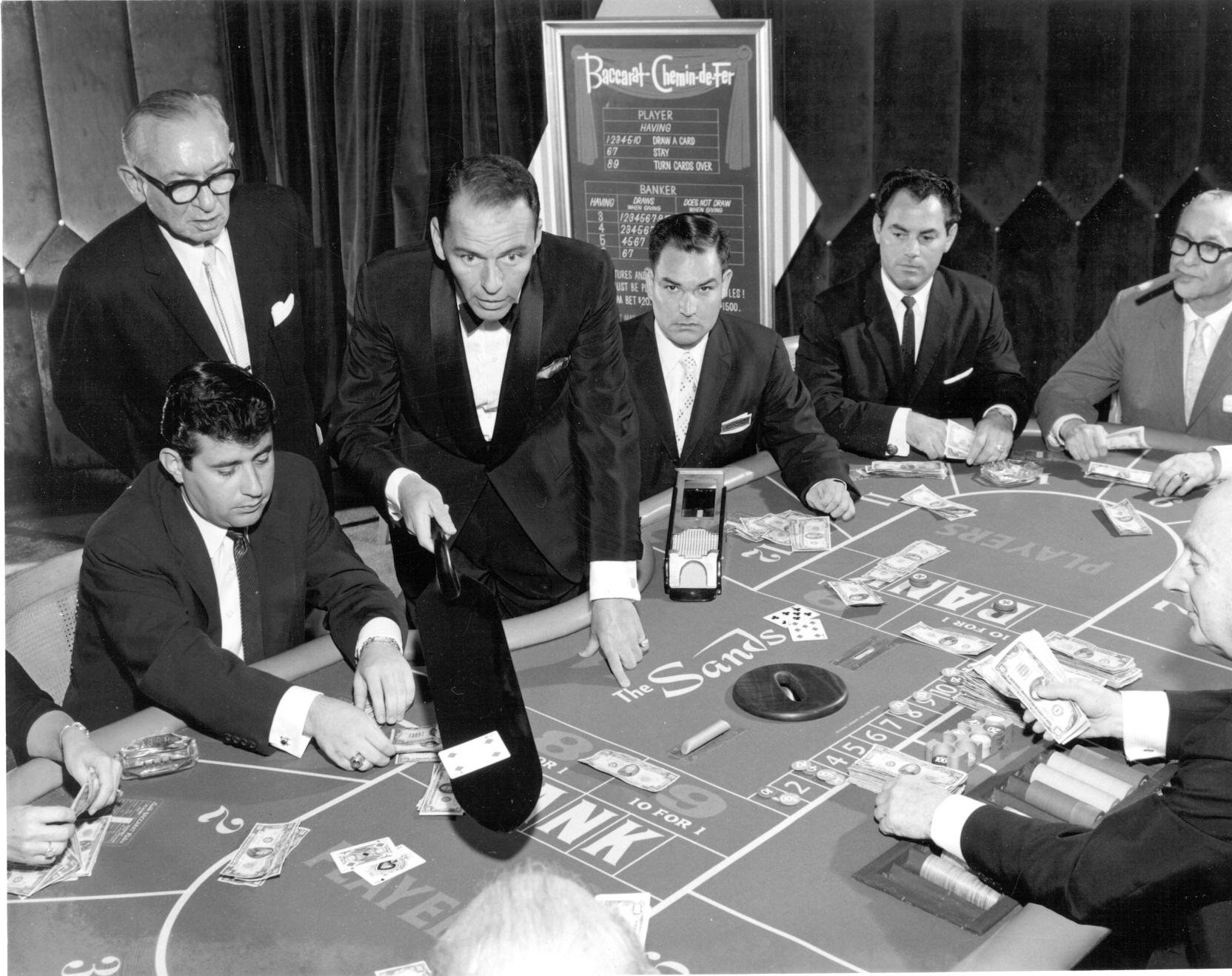 Frank Sinatra and Friends Playing Baccarat