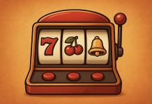 A slot machine illustration