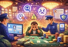 gambler got caught in a casino