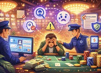 gambler got caught in a casino