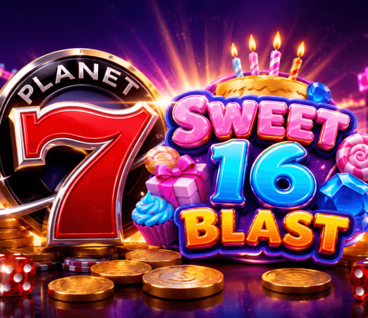250% Bonus + 30 Free Spins on Sweet 16 Blast at Planet 7 Casino