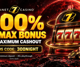 300% No Max Bonus at Planet 7 Casino